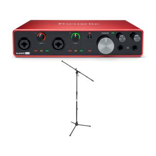 Focusrite Scarlett 8i6 3rd Gen 8x6 USB Audio Interface with Microphone Boom Stand