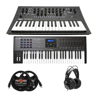 Korg Minilogue XD Polyphonic Analog Synthesizer with Arturia KeyLab MkII 49-Key MIDI Keyboard Controller