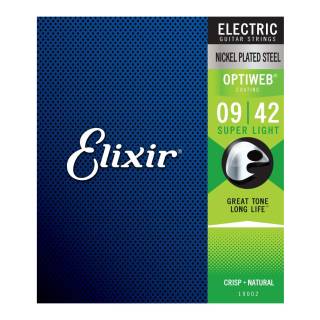 Elixir 19002 NPS Electric Guitar Strings with Optiweb. Super Light 9-42