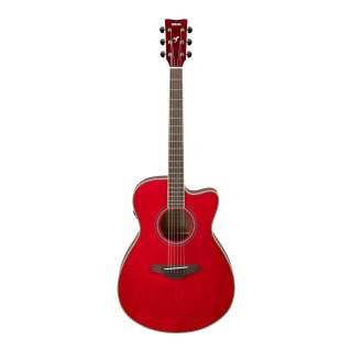 Yamaha FSC-TA-RR TransAcoustic Concert Cutaway Acoustic-Electric Guitar in Ruby Red