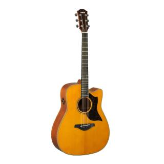 Yamaha Folk Cutaway 6-String Acoustic Electric Guitar (Vintage Natural)