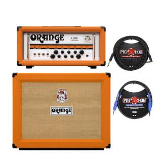 Orange Amps AD30HTC 30W Tube Amp Head with PPC212OB 120W 2x12-Inch Open Back Cabinet, and Cables