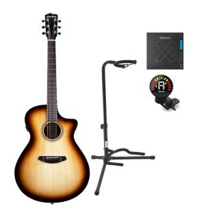 Breedlove Artista Pro Concerto CE 6-String Acoustic Guitar (Burnt Amber) with Stand, Clip-On Tuner, and Strings-b74a064c8353b67f.jpg