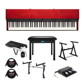 Nord Grand 88-Key Stage Keyboard with Two-Tier Adjustable Stand, Flip-Top Bench, Dust Cover, and MIDI Cables