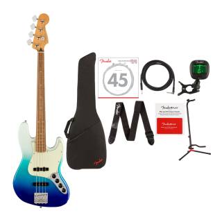 Fender Player Plus Active Jazz Bass - Belair Blue - Value Bundle