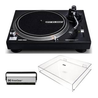 Reloop RP-1000 mk2 Belt Drive Turntable with Reloop Dust Cover and Record Brush