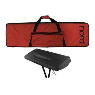 Nord Soft Case for Electro, Compact, Stage 73-Key Keyboards (Red) with Knox Gear Dust Cover