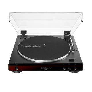 Audio-Technica AT-LP60X Fully Automatic Belt-Drive Stereo Turntable (Brown)