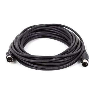 Monoprice MIDI Cable - 25 Feet - Black with Keyed 5-Pin DIN Connector, Molded Connector Shells