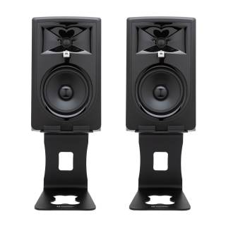 JBL 306P MKII Powered 6-Inch Two-Way Studio Monitor (Pair) Bundle with Knox Gear Monitor Stands