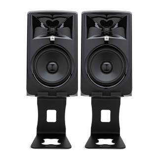 JBL 308P MKII Powered 8-Inch Two-Way Studio Monitor (Pair) Bundle with Knox Gear Monitor Stands
