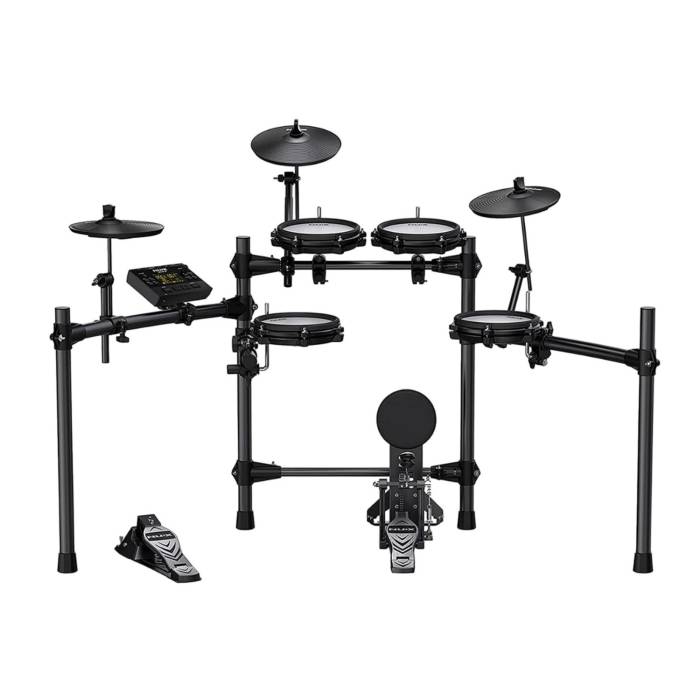 NuX DM-210 All Mesh Head Entry-Level Digital Drum Kit with Mesh Drum Pads and Independent Kick Drum