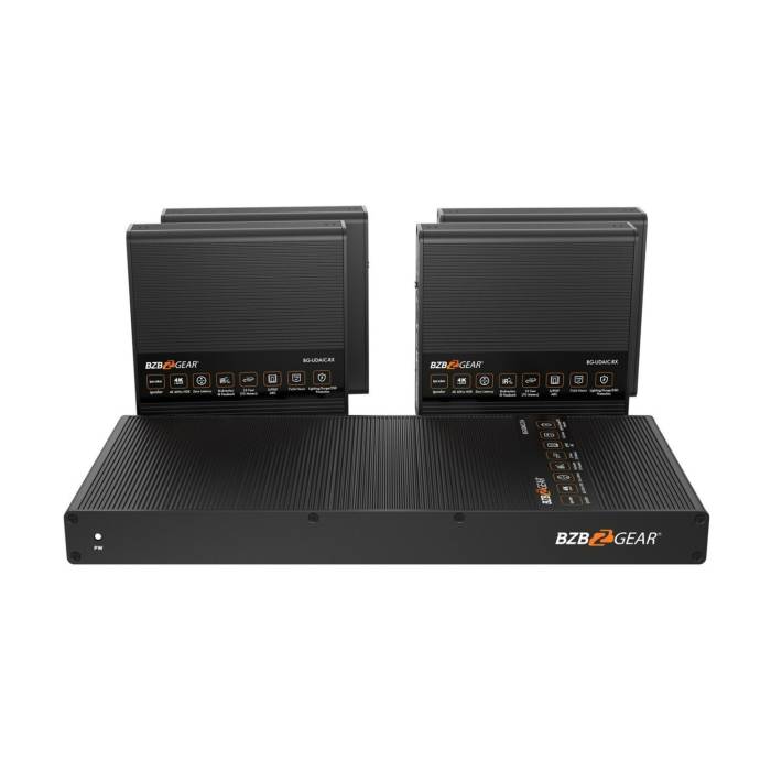 BZBGear 1x4 4K60 UHD 18 Gb/s HDMI Splitter/Distribution Amplifier (230 feet)