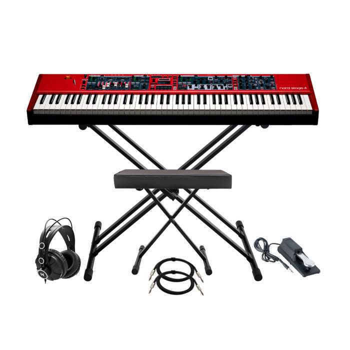 Nord Stage 4 88 88-Key Fully-Weighted Keyboard with Stand, Adjustable Bench, and Sustain Pedal