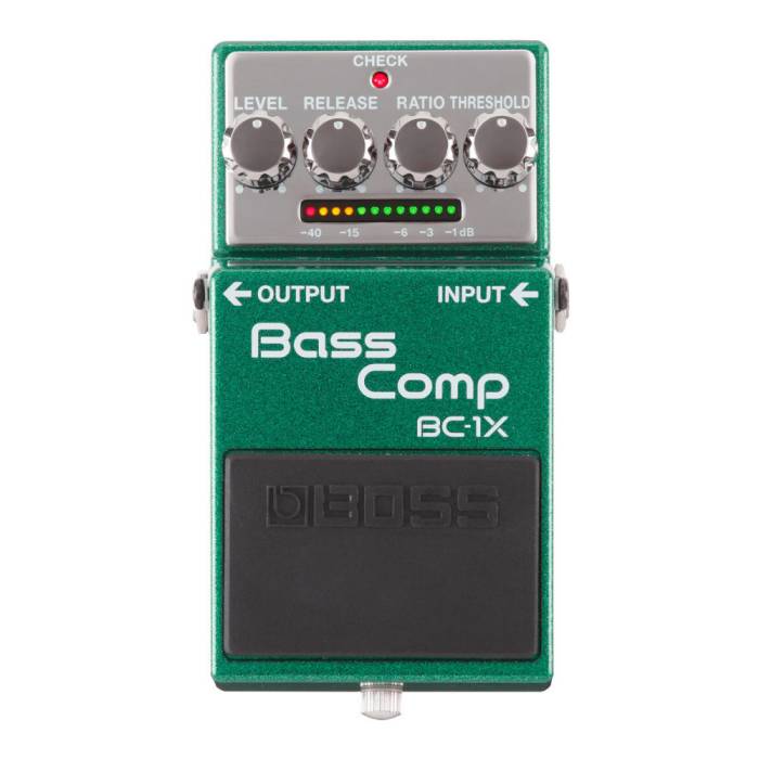 BOSS BC-1X Bass Premium Compressor Pedal with Multiband Compression and Advanced BOSS MDP Technology