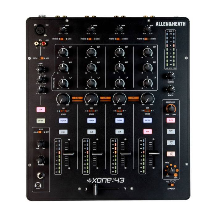 Allen and Heath Xone 43 4+1 Channel Analog DJ Mixer for DJs and Electronic Music Purists