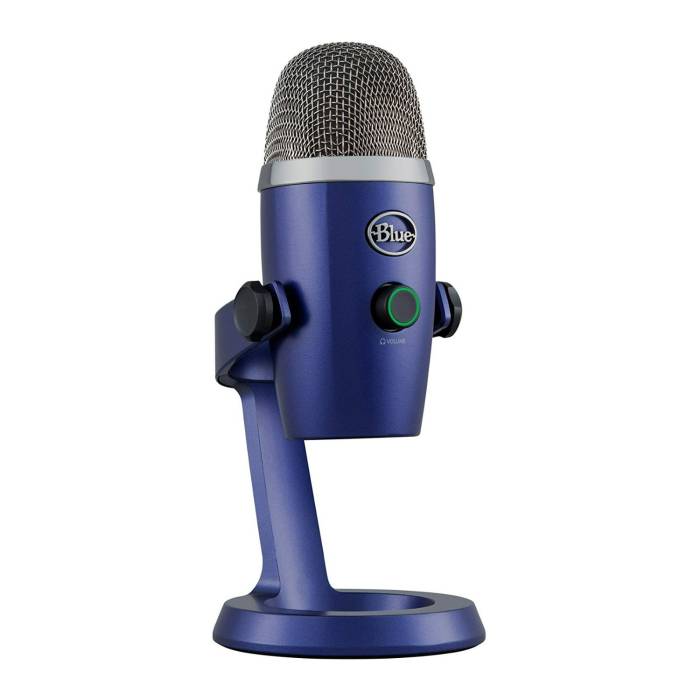 Blue Yeti Nano USB Mic for Recording on PC & Mac with VO!CE Effects (Vivid Blue)