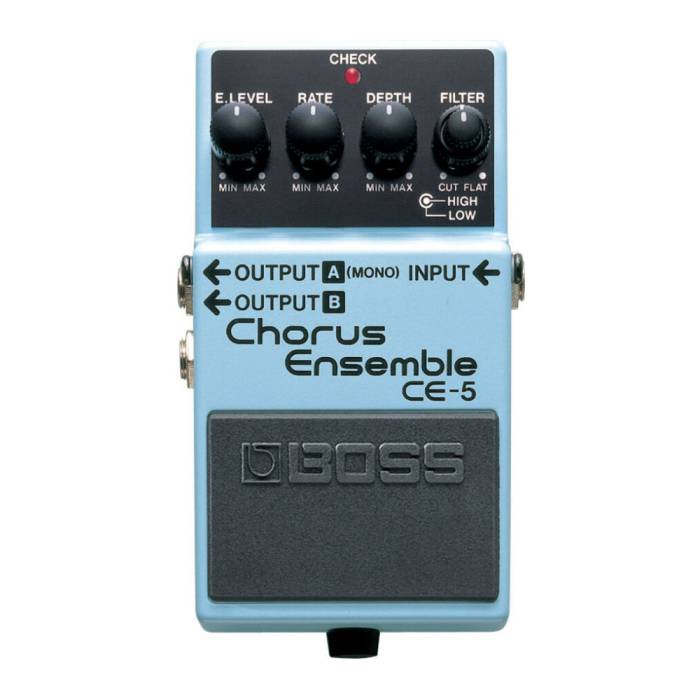 BOSS CE-5 Stereo Chorus Ensemble Compact Pedal for Creating Any Kind of Chorus Effect