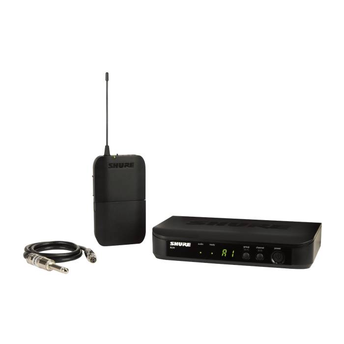 Shure BLX14 H9 Frequency Band Wireless Guitar System with Transmitter, Receiver, and Accessories