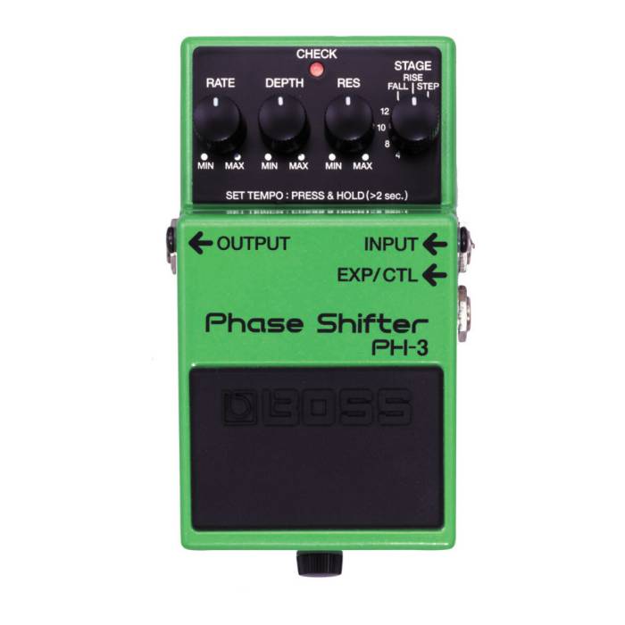 BOSS Phase Shifter Pedal with Rise and Fall Effects, Tempo Control, and Optional Expression Pedals