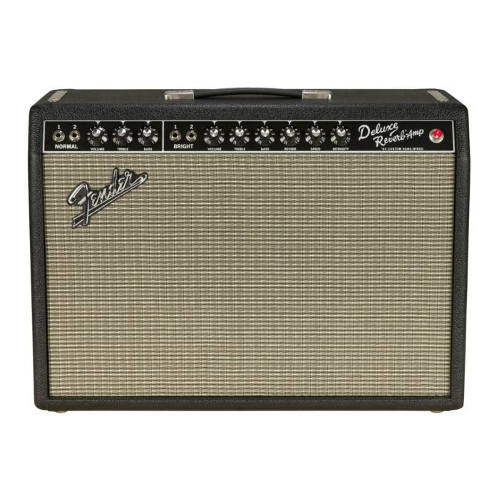 Fender 64 Custom Deluxe Reverb 20W 1x12 Inch Tube Combo Amplifier (Black and Silver)