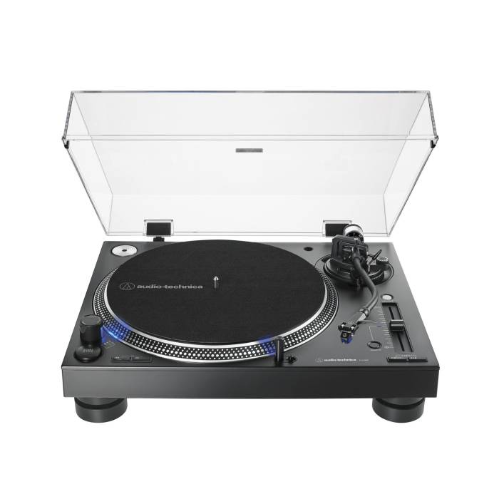 Audio-Technica AT-LP140XP-SV Direct-Drive Fully Manual DJ Turntable (Black)