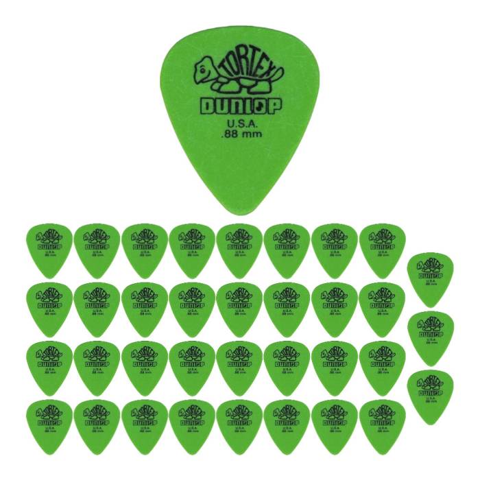 Dunlop 418P.88 Tortex Standard .88mm Green Guitar Picks (36-Pack)