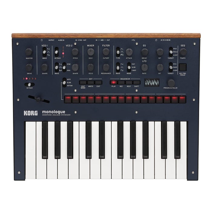 Korg Monologue Monophonic Analog Synthesizer with Presets-Blue (MONOLOGUEBL) Korg Monologue Monophonic Analog Synthesizer with Presets-Blue (MONOLOGUEBL)