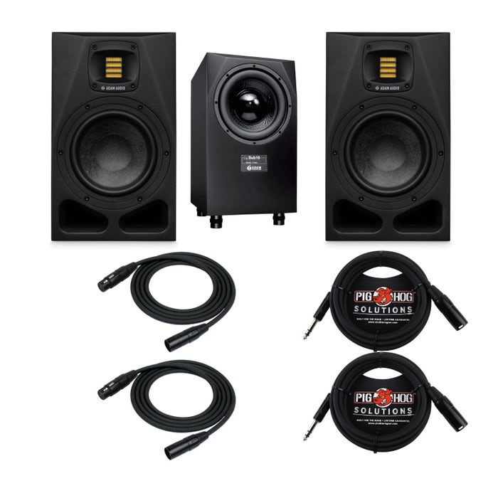 ADAM Audio A7V Powered Two-Way Studio Monitor (Pair) with Mk2 Powered Studio Subwoofer and Cables ADAM Audio A7V Powered Two-Way Studio Monitor (Pair) with Mk2 Powered Studio Subwoofer and Cables